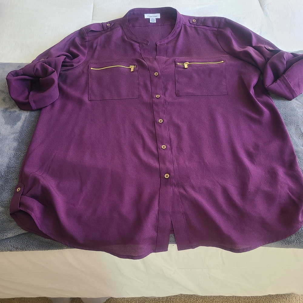 Calvin Klein purple blouse